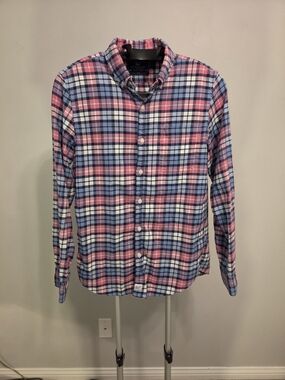Vineyard Vines Pink & Blue Plaid Button-Down Shirt